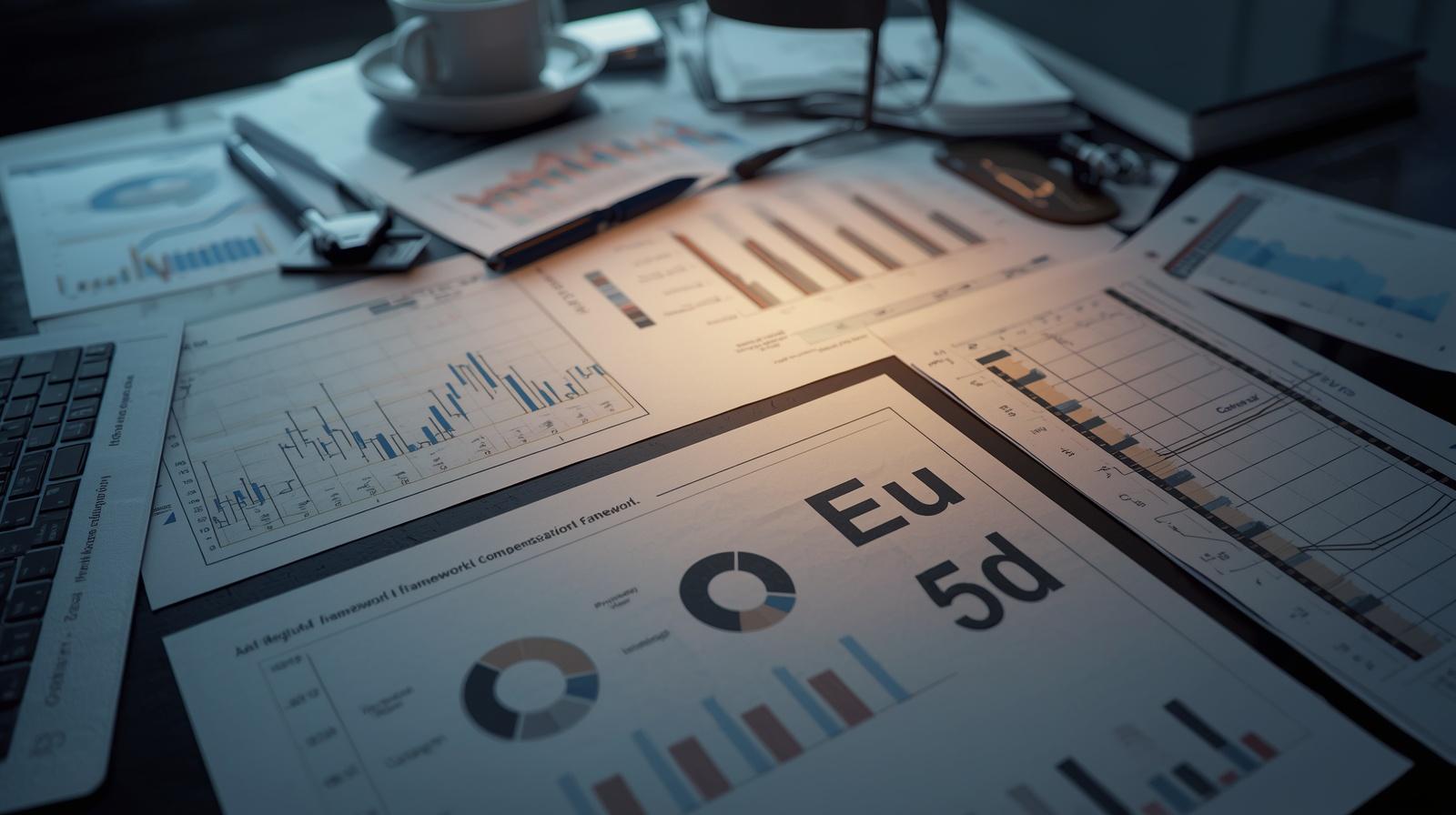 EU regulatory framework documents and financial charts